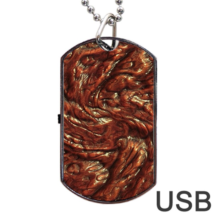 Background Structure Surface Dog Tag USB Flash (One Side)