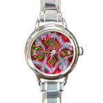 Fractal Art Pictures Digital Art Round Italian Charm Watch Front