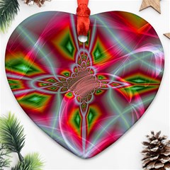 Fractal Art Pictures Digital Art Ornament (heart) by Pakrebo