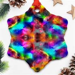 Farbenpracht Kaleidoscope Snowflake Ornament (two Sides) by Pakrebo