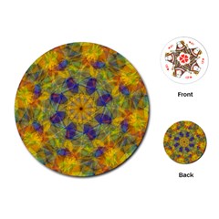 Farbenpracht Kaleidoscope Playing Cards (round) by Pakrebo