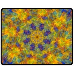 Farbenpracht Kaleidoscope Fleece Blanket (medium)  by Pakrebo