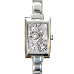 Blossoming Through The Snow Rectangle Italian Charm Watch by WensdaiAmbrose