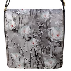 Blossoming Through The Snow Flap Closure Messenger Bag (s) by WensdaiAmbrose