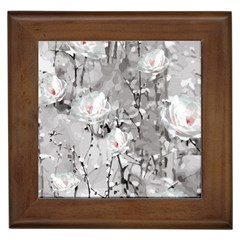 Blossoming Through The Snow Framed Tiles by WensdaiAmbrose