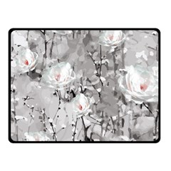 Blossoming Through The Snow Double Sided Fleece Blanket (small)  by WensdaiAmbrose