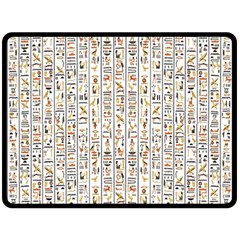 Egyptian Hieroglyphs Double Sided Fleece Blanket (large) 