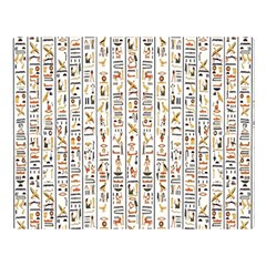 Egyptian Hieroglyphs Double Sided Flano Blanket (large)  by ArtworkByPatrick