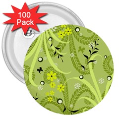 Seamless Pattern Green Garden 3  Buttons (100 pack) 