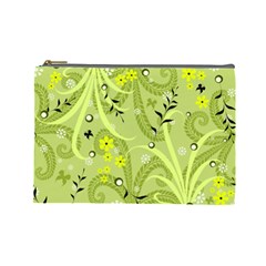 Seamless Pattern Green Garden Cosmetic Bag (Large)