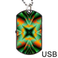 Farbenpracht Kaleidoscope Dog Tag Usb Flash (two Sides) by Pakrebo