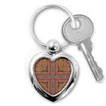 Abstract Design Abstract Art Orange Key Chains (Heart)  Front