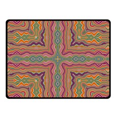 Abstract Design Abstract Art Orange Double Sided Fleece Blanket (small)  by Pakrebo