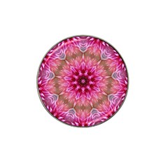 Flower Mandala Art Pink Abstract Hat Clip Ball Marker (4 Pack) by Pakrebo