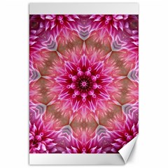 Flower Mandala Art Pink Abstract Canvas 20  X 30  by Pakrebo