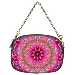 Flower Mandala Art Pink Abstract Chain Purse (two Sides) by Pakrebo