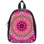 Flower Mandala Art Pink Abstract School Bag (Small) Front