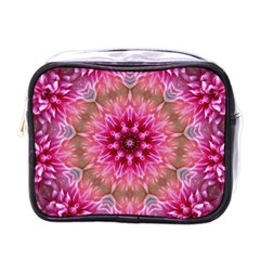 Flower Mandala Art Pink Abstract Mini Toiletries Bag (one Side) by Pakrebo