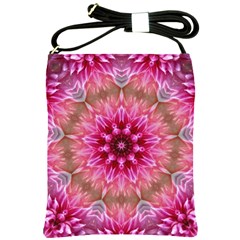 Flower Mandala Art Pink Abstract Shoulder Sling Bag by Pakrebo