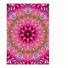 Flower Mandala Art Pink Abstract Small Garden Flag (two Sides) by Pakrebo