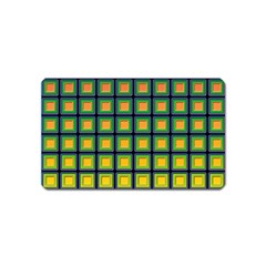 Tile Background Image Pattern Squares Magnet (name Card) by Pakrebo