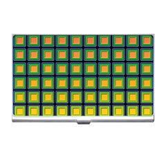 Tile Background Image Pattern Squares Business Card Holder by Pakrebo