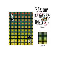 Tile Background Image Pattern Squares Playing Cards 54 (mini) by Pakrebo