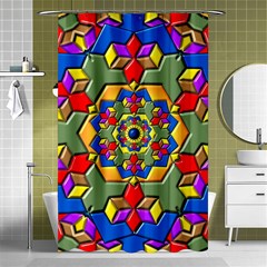 Background Image Pattern Shower Curtain 48  X 72  (small)  by Pakrebo