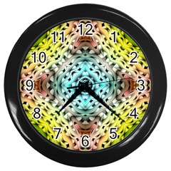 Farbenpracht Kaleidoscope Wall Clock (black) by Pakrebo