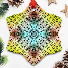 Farbenpracht Kaleidoscope Snowflake Ornament (two Sides) by Pakrebo