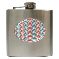 Seamless Patter Peacock Feathers Hip Flask (6 Oz) by Pakrebo