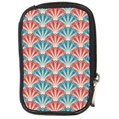 Seamless Patter Peacock Feathers Compact Camera Leather Case by Pakrebo