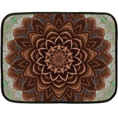 Abstract Art Texture Mandala Double Sided Fleece Blanket (mini)  by Pakrebo