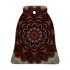 Abstract Art Texture Mandala Bell Ornament (two Sides) by Pakrebo