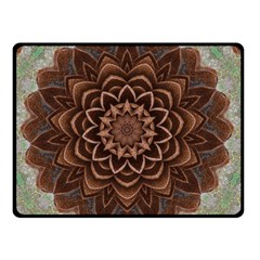 Abstract Art Texture Mandala Double Sided Fleece Blanket (small)  by Pakrebo