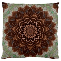 Abstract Art Texture Mandala Large Flano Cushion Case (two Sides) by Pakrebo