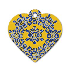 Background Image Decorative Dog Tag Heart (two Sides) by Pakrebo