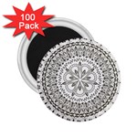 Vector Mandala Drawing Decoration 2.25  Magnets (100 pack)  Front