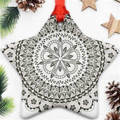 Vector Mandala Drawing Decoration Star Ornament (two Sides)