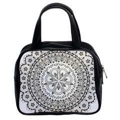 Vector Mandala Drawing Decoration Classic Handbag (two Sides) by Pakrebo