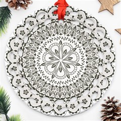 Vector Mandala Drawing Decoration Round Filigree Ornament (two Sides) by Pakrebo