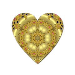 Pattern Background Gold Golden Heart Magnet by Pakrebo