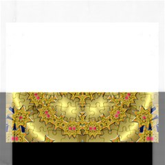 Pattern Background Gold Golden Rectangular Jigsaw Puzzl by Pakrebo