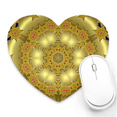 Pattern Background Gold Golden Heart Mousepads by Pakrebo