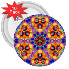 Image Fractal Background Image 3  Buttons (10 Pack)  by Pakrebo