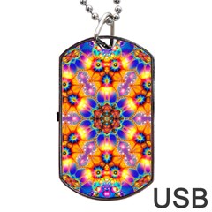 Image Fractal Background Image Dog Tag Usb Flash (two Sides) by Pakrebo