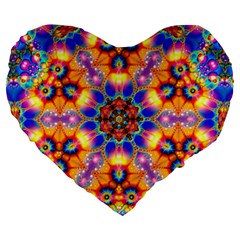 Image Fractal Background Image Large 19  Premium Heart Shape Cushions