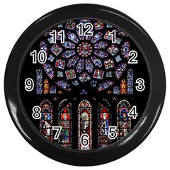 Rosette Cathedral Wall Clock (black) by Pakrebo