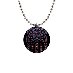 Rosette Cathedral 1  Button Necklace by Pakrebo