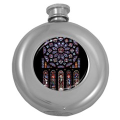 Rosette Cathedral Round Hip Flask (5 Oz) by Pakrebo